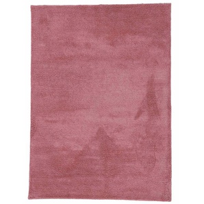 Hochflor-Teppich CARPETFINE Silky Teppiche Gr. B/L: 160 cm x 230 cm, 20 mm, 1 St., rosa Esszimmerteppiche Shaggy, Langflor, uni, besonders weich, handarbeit