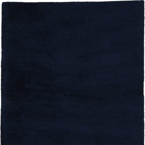 Hochflor-Teppich CARPETFINE Silky Teppiche Gr. B/L: 200 cm x 290 cm, 20 mm, 1 St., blau Esszimmerteppiche Shaggy, Langflor, uni, besonders weich, handarbeit