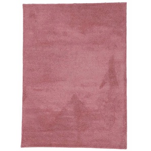 Hochflor-Teppich CARPETFINE Silky Teppiche Gr. B/L: 200 cm x 290 cm, 20 mm, 1 St., rosa Esszimmerteppiche Shaggy, Langflor, uni, besonders weich, handarbeit