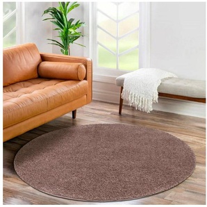 Carpet City Hochflor-Teppich City Shaggy, rund, Höhe: 30 mm, Teppich Langflor, Uni, Shaggy, flauschig-weich