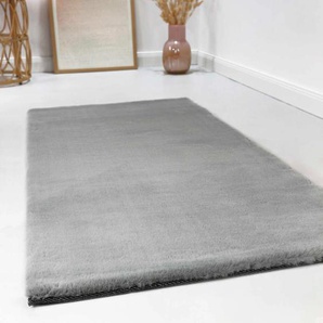 Hochflor-Teppich ESPRIT Alice Kunstfell Teppiche Gr. B/L: 130 cm x 190 cm, 25 mm, 1 St., grau Esszimmerteppiche