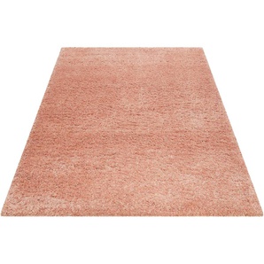 Hochflor-Teppich ESPRIT Live Nature Teppiche Gr. B/L: 120 cm x 170 cm, 55 mm, 1 St., rosa Esszimmerteppiche weiche Haptik, Wohnzimmer