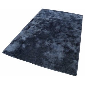 Hochflor-Teppich ESPRIT Relaxx Teppiche Gr. B/L: 130 cm x 190 cm, 25 mm, 1 St., blau (dunkelblau) Esszimmerteppiche Wohnzimmer, sehr große Farbauswahl, weicher dichter Hochflor