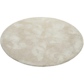 Hochflor-Teppich ESPRIT Relaxx Teppiche Gr. Ø 200 cm, 25 mm, 1 St., beige (creme, beige) Esszimmerteppiche