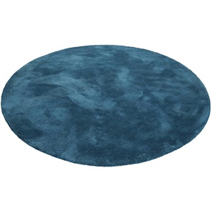 Hochflor-Teppich ESPRIT Relaxx Teppiche Gr. Ø 200 cm, 25 mm, 1 St., blau (türkis, petrol) Esszimmerteppiche Wohnzimmer, sehr große Farbauswahl, weicher dichter Hochflor