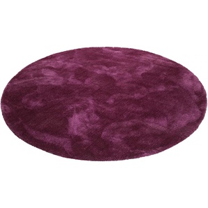 Hochflor-Teppich ESPRIT Relaxx Teppiche Gr. Ø 200 cm, 25 mm, 1 St., bunt (pink, violett) Esszimmerteppiche