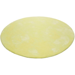Hochflor-Teppich ESPRIT Relaxx Teppiche Gr. Ø 200 cm, 25 mm, 1 St., gelb Esszimmerteppiche