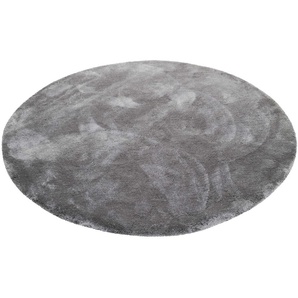 Hochflor-Teppich ESPRIT Relaxx Teppiche Gr. Ø 200 cm, 25 mm, 1 St., grau (grau, taupe) Esszimmerteppiche Wohnzimmer, sehr große Farbauswahl, weicher dichter Hochflor