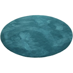 Hochflor-Teppich ESPRIT Relaxx Teppiche Gr. Ø 200 cm, 25 mm, 1 St., grün (grün, smaragd) Esszimmerteppiche Wohnzimmer, sehr große Farbauswahl, weicher dichter Hochflor