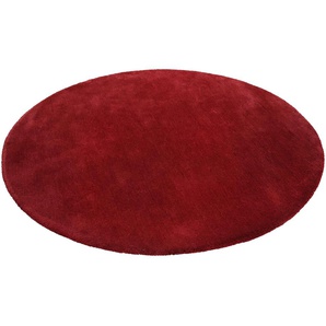 Hochflor-Teppich ESPRIT Relaxx Teppiche Gr. Ø 200 cm, 25 mm, 1 St., rot Esszimmerteppiche Wohnzimmer, sehr große Farbauswahl, weicher dichter Hochflor