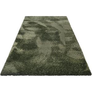 Hochflor-Teppich ESPRIT YOGI Teppiche Gr. B/L: 120 cm x 170 cm, 50 mm, 1 St., grün Esszimmerteppiche flauschiger Flor, nachhaltig, gewebt, Wohnzimmer, Schlafzimmer, uni