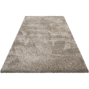 Hochflor-Teppich ESPRIT YOGI Teppiche Gr. B/L: 133 cm x 200 cm, 50 mm, 1 St., beige (sand) Esszimmerteppiche flauschiger Flor, nachhaltig, gewebt, Wohnzimmer, Schlafzimmer, uni