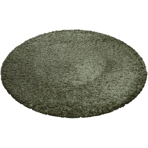 Hochflor-Teppich ESPRIT YOGI Teppiche Gr. B/L: 200 cm x 200 cm Ø 200 cm, 50 mm, 1 St., grün Esszimmerteppiche