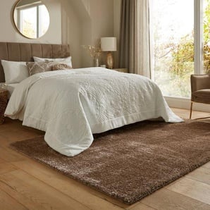 Hochflor-Teppich FLAIR RUGS Velvet Teppiche Gr. B/L: 160 cm x 230 cm, 40 mm, 1 St., grau (taupe) Schlafzimmerteppiche