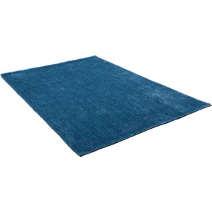 Hochflor-Teppich GINO FALCONE Alessandro Teppiche Gr. B/L: 160 cm x 230 cm, 25 mm, 1 St., blau Esszimmerteppiche besonders weich durch Microfaser, ideal im Wohnzimmer & Schlafzimmer