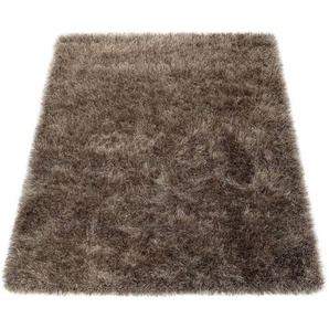 Paco Home Hochflor-Teppich Glamour 300, rechteckig, Höhe: 70 mm, Uni Farben, mit weichem Glanz Garn, auch als Läufer erhältlich