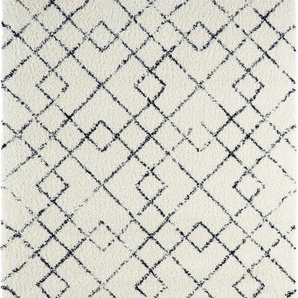 Hochflor-Teppich HANSE HOME Archer Teppiche Gr. B/L: 160 cm x 230 cm, 35 mm, 1 St., schwarz (creme, schwarz) Esszimmerteppiche