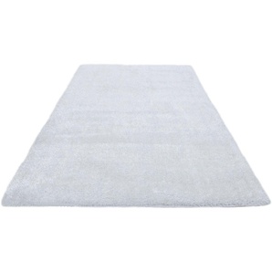 Hochflor-Teppich HOME AFFAIRE Malin Teppiche Gr. B/L: 200 cm x 200 cm, 43 mm, 1 St., weiß Esszimmerteppiche Shaggy in Uni-Farben, einfarbig, leicht glänzend, besonders weich