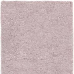 Hochflor-Teppich HOME AFFAIRE Nerja Teppiche Gr. B/L: 120 cm x 170 cm, 35 mm, 1 St., rosa (altrosa) Esszimmerteppiche Uni Farben, besonders kuschelig und weich durch Microfaser
