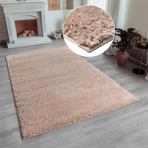 Hochflor-Teppich HOME AFFAIRE Shaggy 30 Teppiche Gr. B/L: 200 cm x 290 cm, 30 mm, 1 St., beige Esszimmerteppiche Teppich, Uni Farben, besonders weich und kuschelig