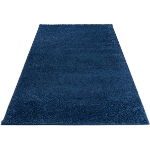 Hochflor-Teppich HOME AFFAIRE Shaggy 30 Teppiche Gr. B/L: 200 cm x 290 cm, 30 mm, 1 St., blau Esszimmerteppiche Teppich, Uni Farben, besonders weich und kuschelig