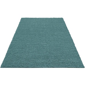 Hochflor-Teppich HOME AFFAIRE Shaggy 30 Teppiche Gr. B/L: 280 cm x 390 cm, 30 mm, 1 St., blau (aquamarin) Esszimmerteppiche Teppich, Uni Farben, besonders weich und kuschelig