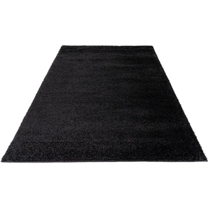 Hochflor-Teppich HOME AFFAIRE Shaggy 30 Teppiche Gr. B/L: 280 cm x 390 cm, 30 mm, 1 St., grau (anthrazit) Esszimmerteppiche Teppich, Uni Farben, besonders weich und kuschelig