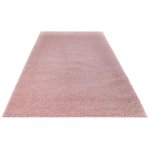 Hochflor-Teppich HOME AFFAIRE Shaggy 30 Teppiche Gr. B/L: 280 cm x 390 cm, 30 mm, 1 St., rosa Esszimmerteppiche Teppich, Uni Farben, besonders weich und kuschelig