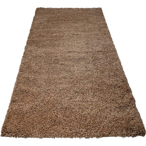 Hochflor-Teppich HOME AFFAIRE Viva Teppiche Gr. B/L: 200 cm x 290 cm, 45 mm, 1 St., braun (braunmelange) Esszimmerteppiche Uni Farben, einfarbig, besonders weich und kuschelig