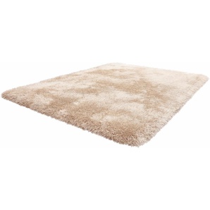 Hochflor-Teppich KAYOOM Cosy Teppiche Gr. B/L: 160 cm x 230 cm, 80 mm, 1 St., beige (champagner) Esszimmerteppiche Besonders weich durch Microfaser, Wohnzimmer
