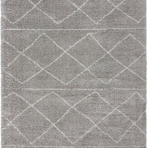 Hochflor-Teppich Kush Berber, FLAIR RUGS, rechteckig, Höhe: 30 mm, geometrisches Muster, im Boho Look