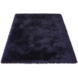 Hochflor-Teppich LEONIQUE Barin Teppiche Gr. B/L: 160 cm x 230 cm, 90 mm, 1 St., blau Esszimmerteppiche besonders weicher Teppich