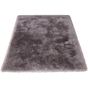 Hochflor-Teppich LEONIQUE Barin Teppiche Gr. B/L: 200 cm x 290 cm, 90 mm, 1 St., silberfarben Esszimmerteppiche