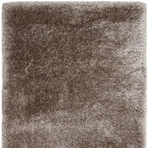 Hochflor-Teppich LEONIQUE Lasse, hoher Flor, besonders weich durch Mikrofaser Teppiche Gr. B/L: 120 cm x 180 cm, 76 mm, 1 St., beige (sand) Esszimmerteppiche