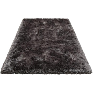 Hochflor-Teppich LEONIQUE Lasse, Mikrofaser Teppich Teppiche Gr. B/L: 80 cm x 150 cm, 76 mm, 1 St., grau Esszimmerteppiche