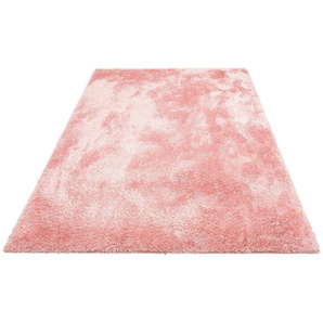 Hochflor-Teppich Malin, Home affaire, rechteckig, Höhe: 43 mm, Shaggy in Uni-Farben, einfarbig, leicht glänzend, besonders weich