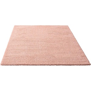 Hochflor-Teppich MERINOS Loja Shaggy 80320 Teppiche Gr. B/L: 160 cm x 230 cm, 35 mm, 1 St., rosa (rose) Esszimmerteppiche weicher Shaggy Langflorteppich, Wohnzimmer