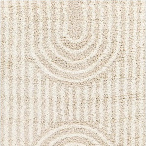 Hochflor-Teppich Modern 2327, Surya, rechteckig, Höhe: 52 mm, Flauschig, Langflor, Weich, Boho Wohnzimmerteppich, Braun