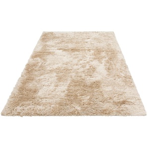Hochflor-Teppich MY HOME Boldo Teppiche Gr. B/L: 240 cm x 320 cm, 50 mm, 1 St., beige (sand) Esszimmerteppiche besonders weich durch Microfaser, Shaggy Teppich