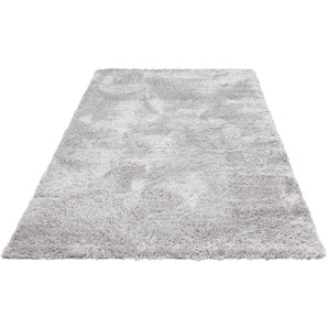 Hochflor-Teppich MY HOME Boldo Teppiche Gr. B/L: 240 cm x 320 cm, 50 mm, 1 St., grau (hellgrau) Esszimmerteppiche besonders weich durch Microfaser, Shaggy Teppich