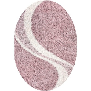 Hochflor-Teppich MY HOME Fantasy Teppiche Gr. B/L: 160 cm x 230 cm, 30 mm, 1 St., rosa (altrosa) Esszimmerteppiche