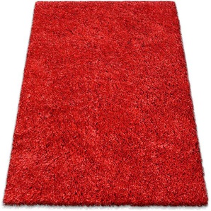 Hochflor-Teppich MY HOME Jara Teppiche Gr. B/L: 200 cm x 290 cm, 30 mm, 1 St., rot Esszimmerteppiche