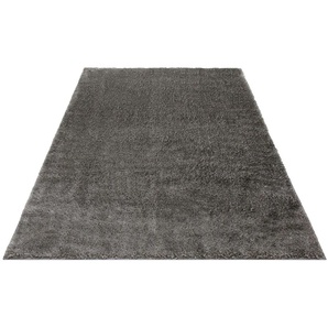 Hochflor-Teppich MY HOME Mikro Soft Ideal Teppiche Gr. B/L: 279 cm x 390 cm, 30 mm, 1 St., grau Esszimmerteppiche Microfaser, extra flauschig, Weich, Pflegeleicht, Elegant, Uni
