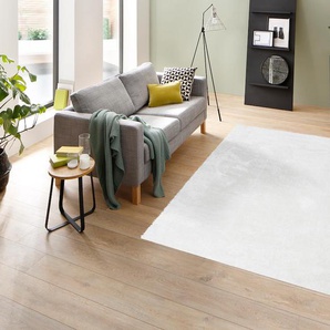 Hochflor-Teppich MY HOME Mikro Soft Ideal Teppiche Gr. B/L: 280 cm x 390 cm, 30 mm, 1 St., weiß Esszimmerteppiche