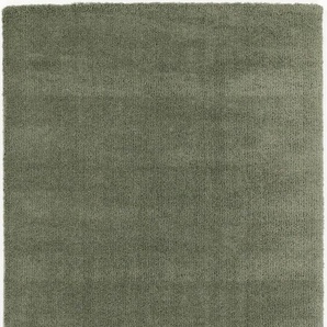 Hochflor-Teppich OCI DIE TEPPICHMARKE Soft Dream Teppiche Gr. B/L: 140 cm x 200 cm, 30 mm, 1 St., grün (olivgrün) Esszimmerteppiche besonders weich durch Microfaser, Wohnzimmer