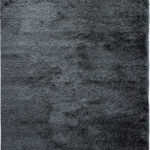 Hochflor-Teppich RESITAL THE VOICE OF CARPET Natty 2500 Teppiche Gr. B/L: 160 cm x 230 cm, 35 mm, 1 St., grau (anthrazit) Esszimmerteppiche Uni-Farben, weiche und kuschelige Qualität, Wohnzimmer, Schlafzimmer