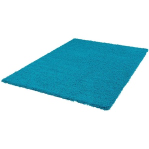 Hochflor-Teppich SANAT LOCA Teppiche Gr. B/L: 200 cm x 290 cm, 30 mm, 1 St., blau (aquablau) Esszimmerteppiche Wohnzimmer, Langflor, Shaggy, Schlafzimmer