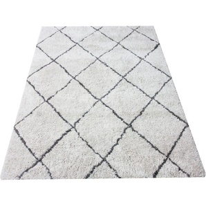 Hochflor-Teppich TIMBERS Pueblo Mikrofaser Teppiche Teppiche Gr. B/L: 240 cm x 320 cm, 35 mm, 1 St., weiß Esszimmerteppiche