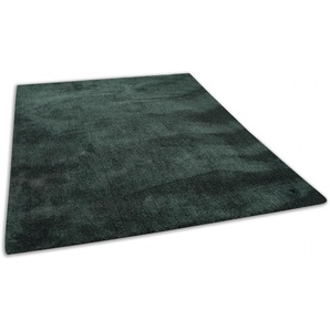 Hochflor-Teppich TOM TAILOR HOME Shaggy Teppich Cozy Teppiche Gr. B/L: 190 cm x 290 cm, 25 mm, 1 St., grün (dunkelgrün) Esszimmerteppiche