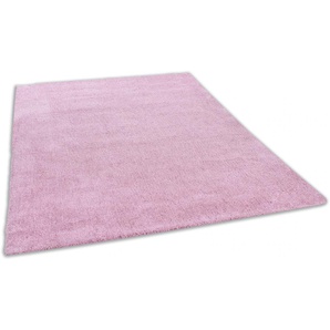 Hochflor-Teppich TOM TAILOR HOME Shaggy Teppich Cozy Teppiche Gr. B/L: 65 cm x 135 cm, 25 mm, 1 St., rosa Esszimmerteppiche Uni Farben, auch in Pastell ideal im Wohnzimmer & Schlafzimmer
